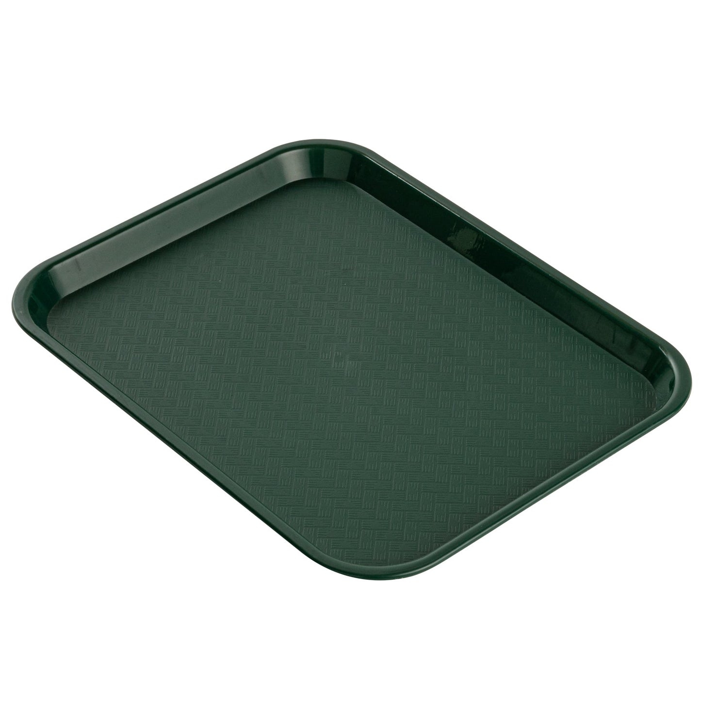 Chef 101 Rectangle Forest Green Plastic Fast Food Tray - 14" x 18" - 1 count box