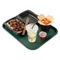 Chef 101 Rectangle Forest Green Plastic Fast Food Tray - 14" x 18" - 10 count box