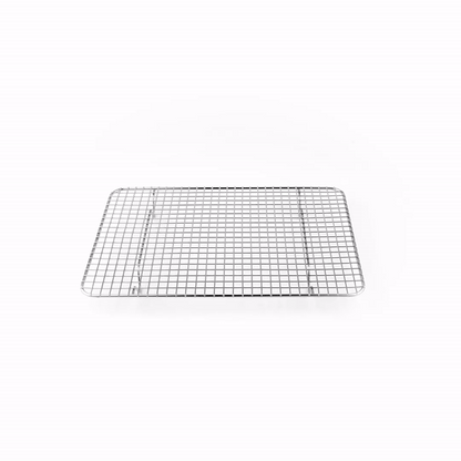Met Lux Stainless Steel Footed Wire Cooling Rack - For Quarter Size Sheet Pan - 8 1/2" x 12" - 1 count box