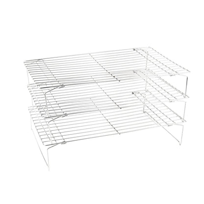 Met Lux Stainless Steel Stackable Cooling Rack Set - 3 Tier - 15 3/4" x 9 3/4" x 8 1/4" - 1 count box