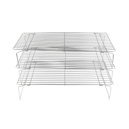 Met Lux Stainless Steel Stackable Cooling Rack Set - 3 Tier - 15 3/4" x 9 3/4" x 8 1/4" - 1 count box