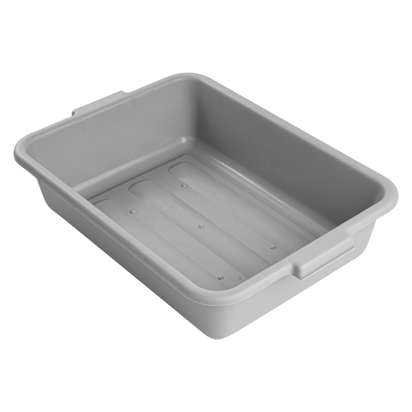 RW Clean Gray Plastic Bus Tub - Easy Grip - 20" x 15" x 5" - 1 count box