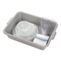 RW Clean Gray Plastic Bus Tub - Easy Grip - 20" x 15" x 5" - 1 count box