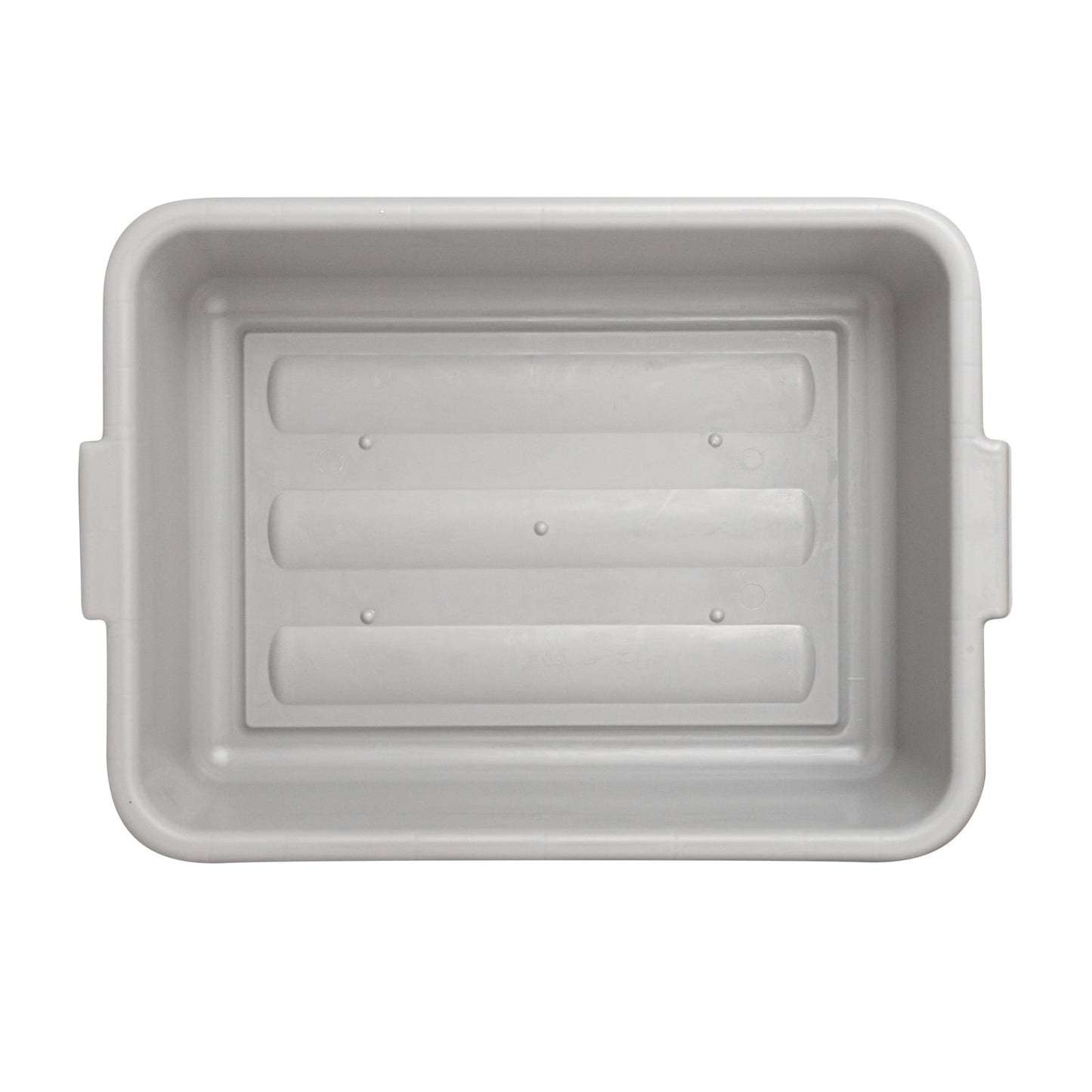 RW Clean Gray Plastic Bus Tub - Easy Grip - 20" x 15" x 5" - 10 count box