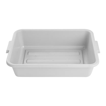 RW Clean White Plastic Bus Tub - Easy Grip - 20" x 15" x 5" - 10 count box