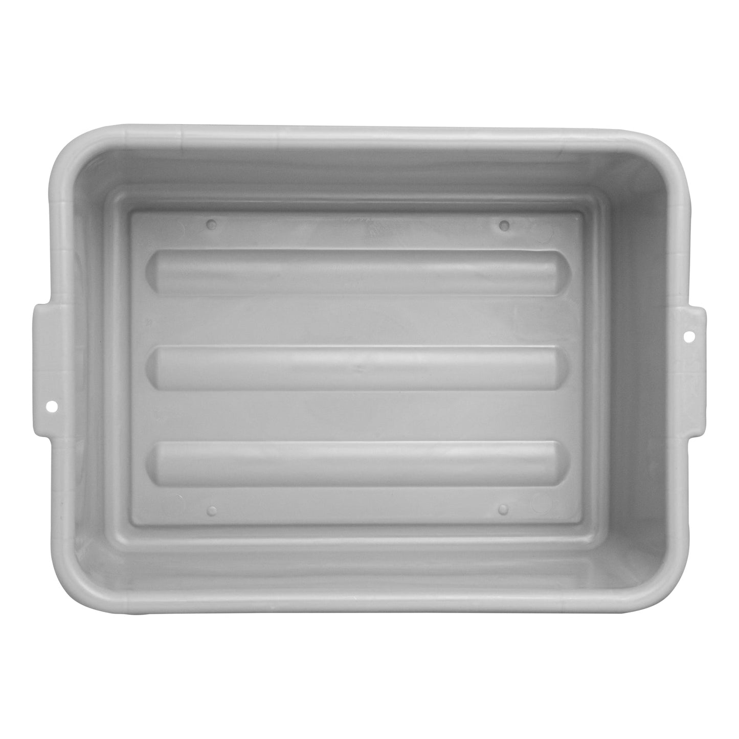 RW Clean Gray Plastic Bus Tub - Deep, Easy Grip - 20" x 15" x 7" - 1 count box