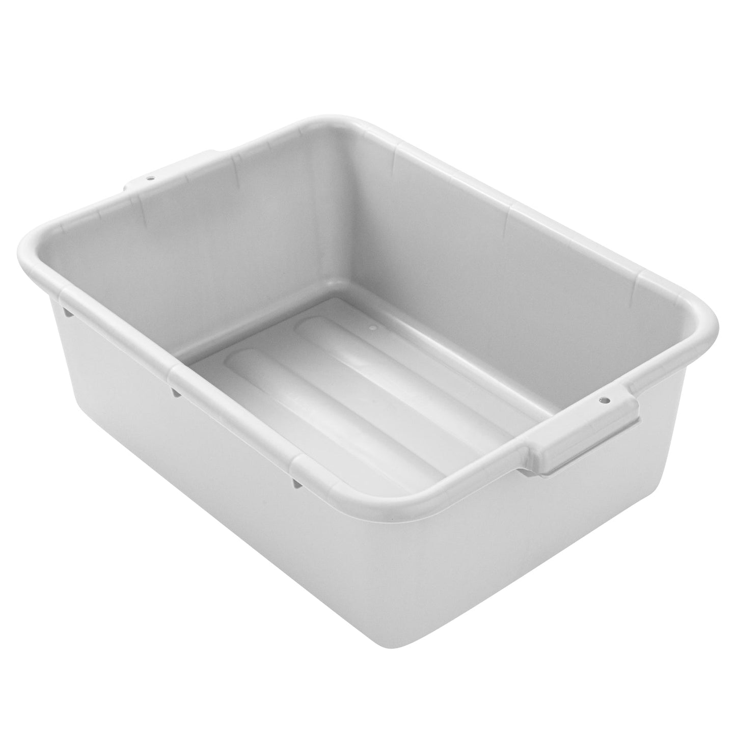 RW Clean White Plastic Bus Tub - Deep, Easy Grip - 20" x 15" x 7" - 1 count box