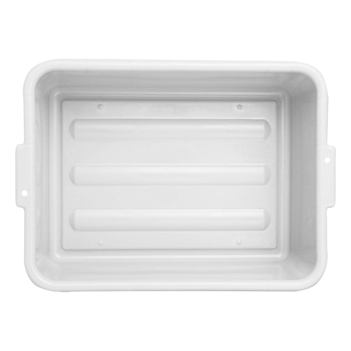 RW Clean White Plastic Bus Tub - Deep, Easy Grip - 20" x 15" x 7" - 1 count box