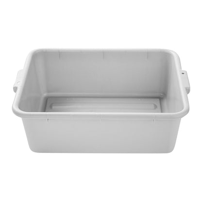 RW Clean White Plastic Bus Tub - Deep, Easy Grip - 20" x 15" x 7" - 10 count box