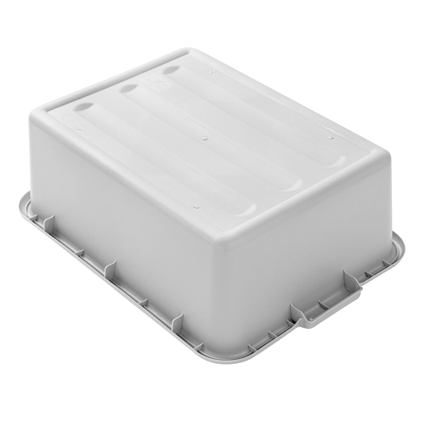RW Clean White Plastic Bus Tub - Deep, Easy Grip - 20" x 15" x 7" - 10 count box