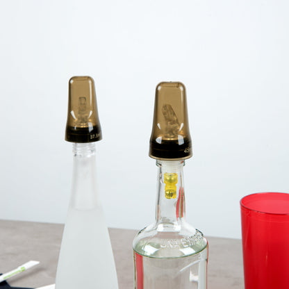 Bar Lux Translucent Plastic Liquor Pourer Cover - Universal - 1 3/4" x 1 3/4" x 3" - 10 count box