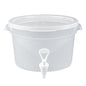 Bev Tek 3 gal Round Clear Plastic Beverage Dispenser - 12 1/2" x 12 1/2" x 8 3/4" - 1 count box