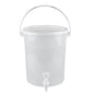 Bev Tek 6 gal Round Clear Plastic Beverage Dispenser - 12 1/4" x 12 1/4" x 15" - 4 count box