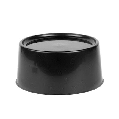 Bev Tek Round Black Plastic Beverage Dispenser Base - For 3 and 6 gal Dispenser - 10 1/2" x 10 1/2" x 6 1/2" - 1 count box