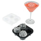 Bar Lux Black Silicone Ice Mold - 2" Rose, 4 Compartments - 1 count box