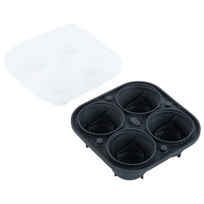 Bar Lux Black Silicone Ice Mold - 2" Rose, 4 Compartments - 1 count box