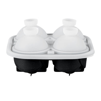 Bar Lux Black Silicone Ice Mold - 2" Rose, 4 Compartments - 1 count box