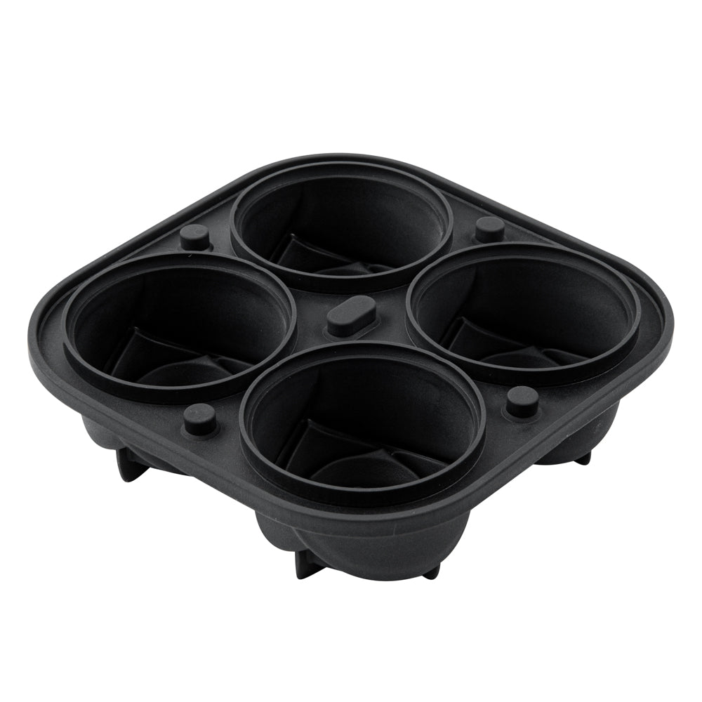 Bar Lux Black Silicone Ice Mold - 2" Rose, 4 Compartments - 1 count box