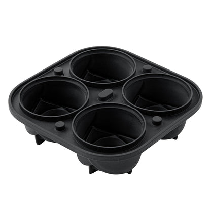 Bar Lux Black Silicone Ice Mold - 2" Rose, 4 Compartments - 1 count box