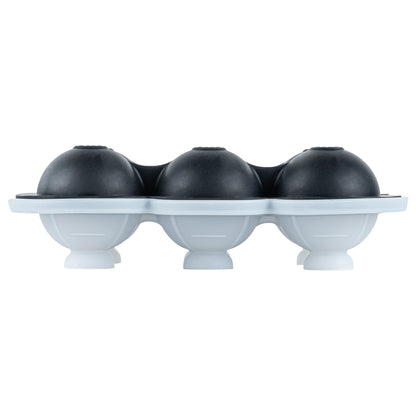 Bar Lux Black Silicone Ice Mold - 1 3/4" Sphere, 6 Compartments - 1 count box