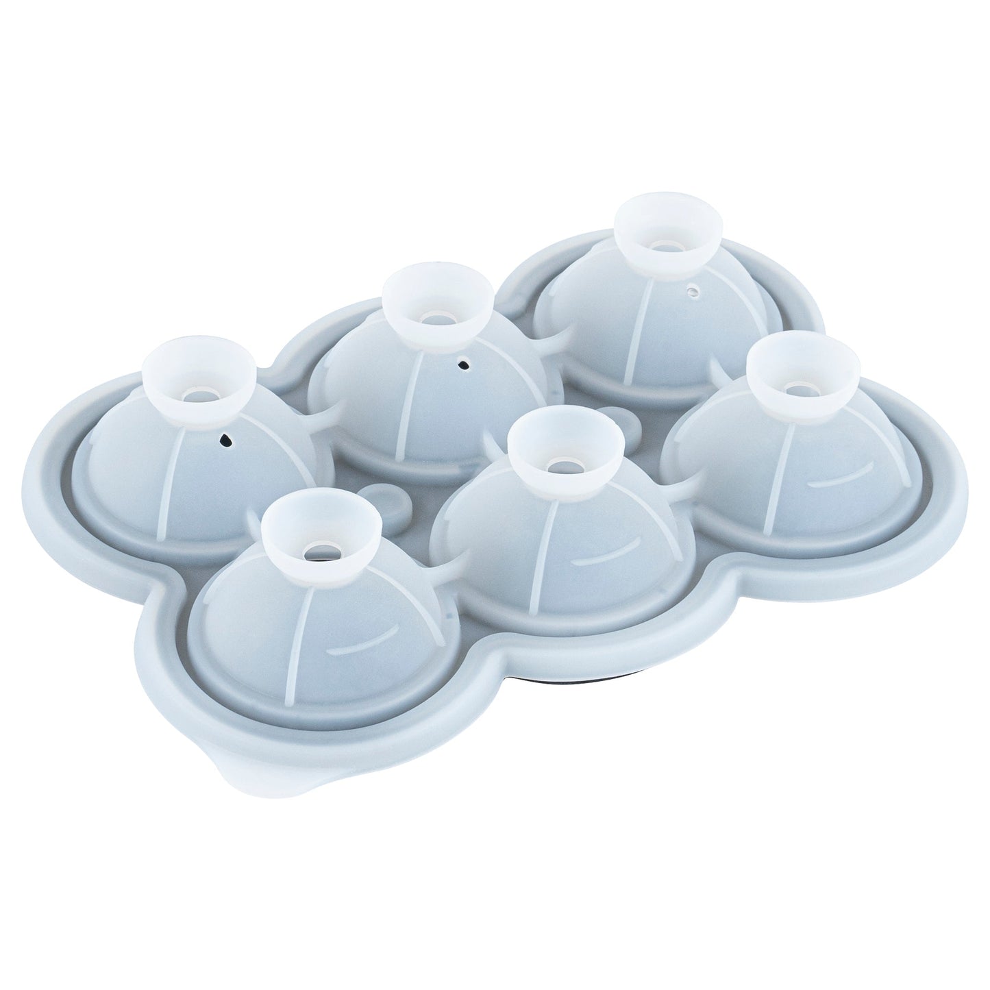 Bar Lux Black Silicone Ice Mold - 1 3/4" Sphere, 6 Compartments - 1 count box