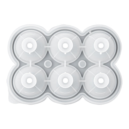 Bar Lux Black Silicone Ice Mold - 1 3/4" Sphere, 6 Compartments - 1 count box