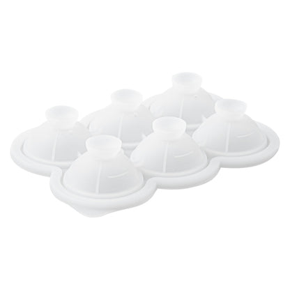 Bar Lux Black Silicone Ice Mold - 1 3/4" Sphere, 6 Compartments - 1 count box