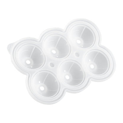 Bar Lux Black Silicone Ice Mold - 1 3/4" Sphere, 6 Compartments - 1 count box