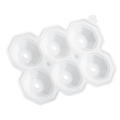 Bar Lux Black Silicone Ice Mold - 2" x 1 1/2" Diamond, 6 Compartments - 1 count box