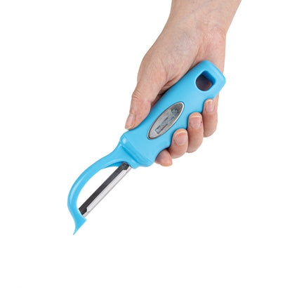 Comfy Grip Blue Stainless Steel Vegetable Peeler - 7 1/2" - 1 count box