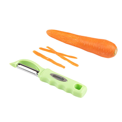 Comfy Grip Green Stainless Steel Vegetable Peeler - 7 1/2" - 1 count box
