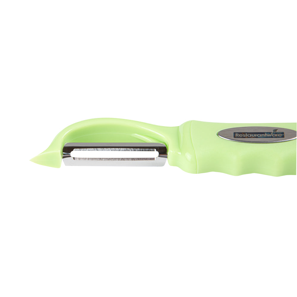 Comfy Grip Green Stainless Steel Vegetable Peeler - 7 1/2" - 1 count box