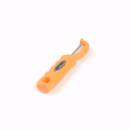 Comfy Grip Tangerine Orange Stainless Steel Vegetable Peeler - 7 1/2" - 1 count box