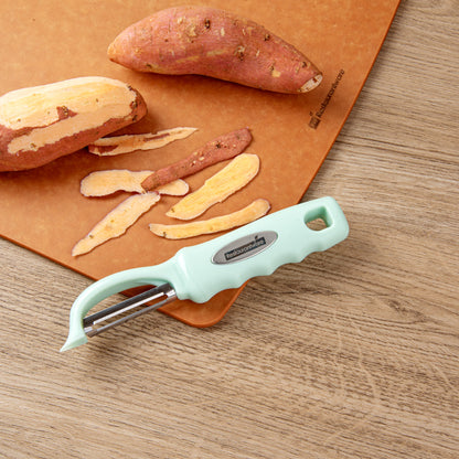 Comfy Grip Teal Stainless Steel Vegetable Peeler - 7 1/2" - 1 count box