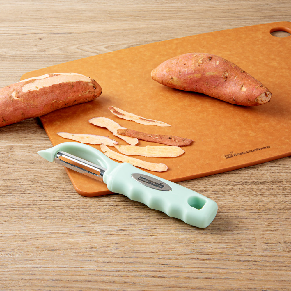 Comfy Grip Teal Stainless Steel Vegetable Peeler - 7 1/2" - 1 count box