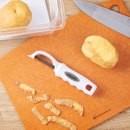Comfy Grip White Stainless Steel Vegetable Peeler - 7 1/2" - 1 count box