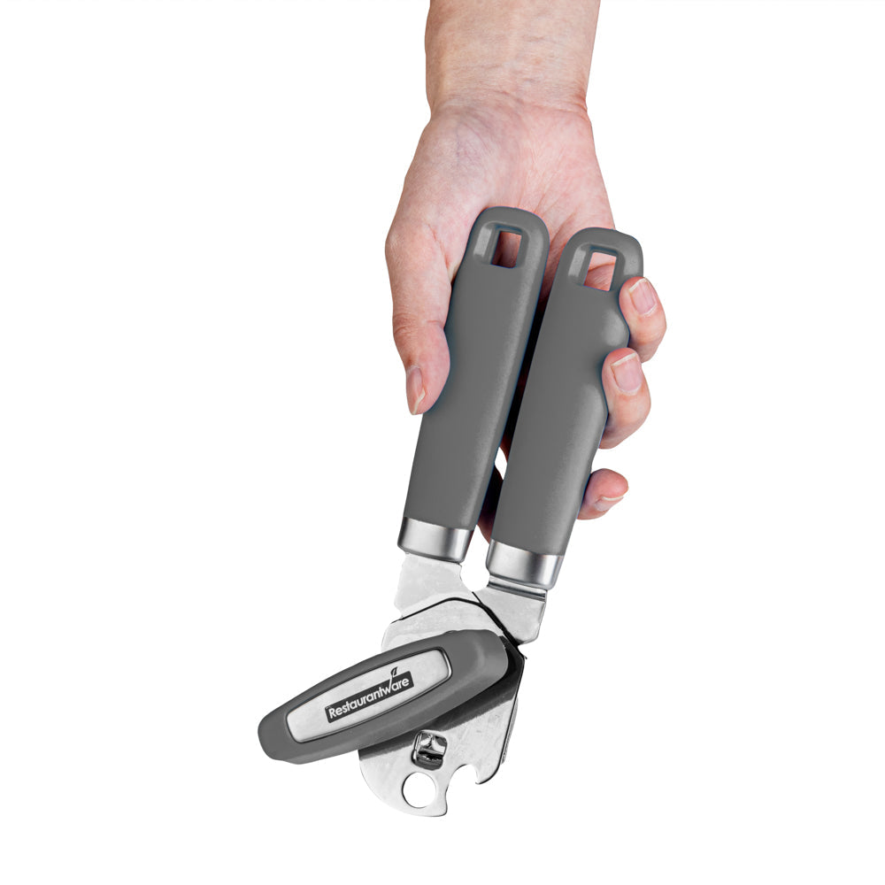 Comfy Grip Gray Stainless Steel Can Opener - 7 3/4" x 2" x 2" - 1 count box