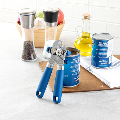 Comfy Grip Midnight Blue Stainless Steel Can Opener - 7 3/4" x 2" x 2 1/4" - 1 count box
