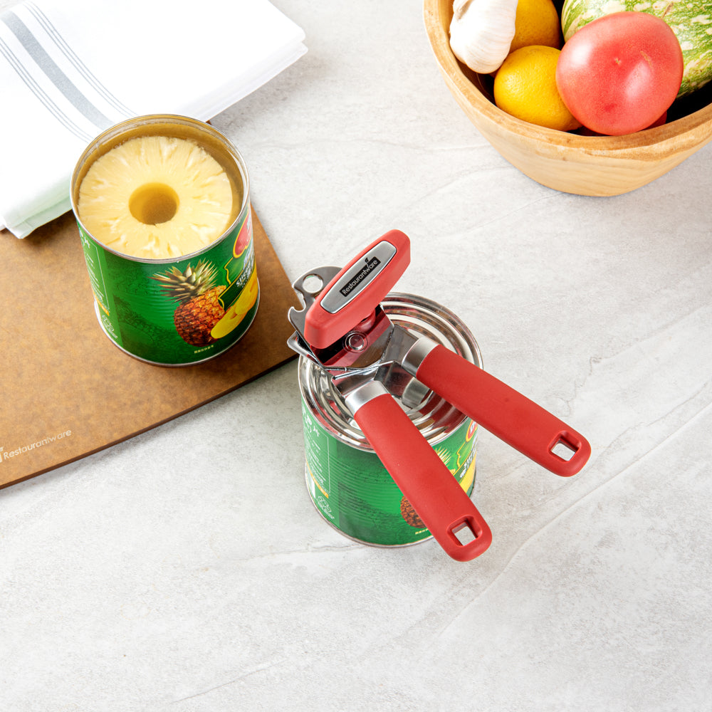 Comfy Grip Red Stainless Steel Can Opener - 7 3/4" x 2" x 2 1/4" - 1 count box