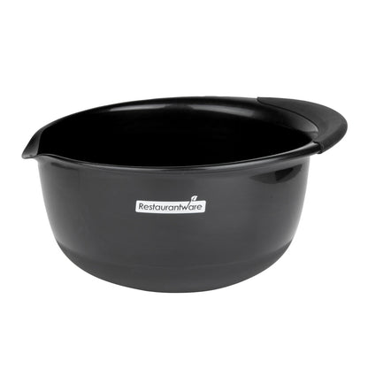 Comfy Grip Black Plastic 3-Piece Mixing Bowl Set - with Pour Spout - 1 count box