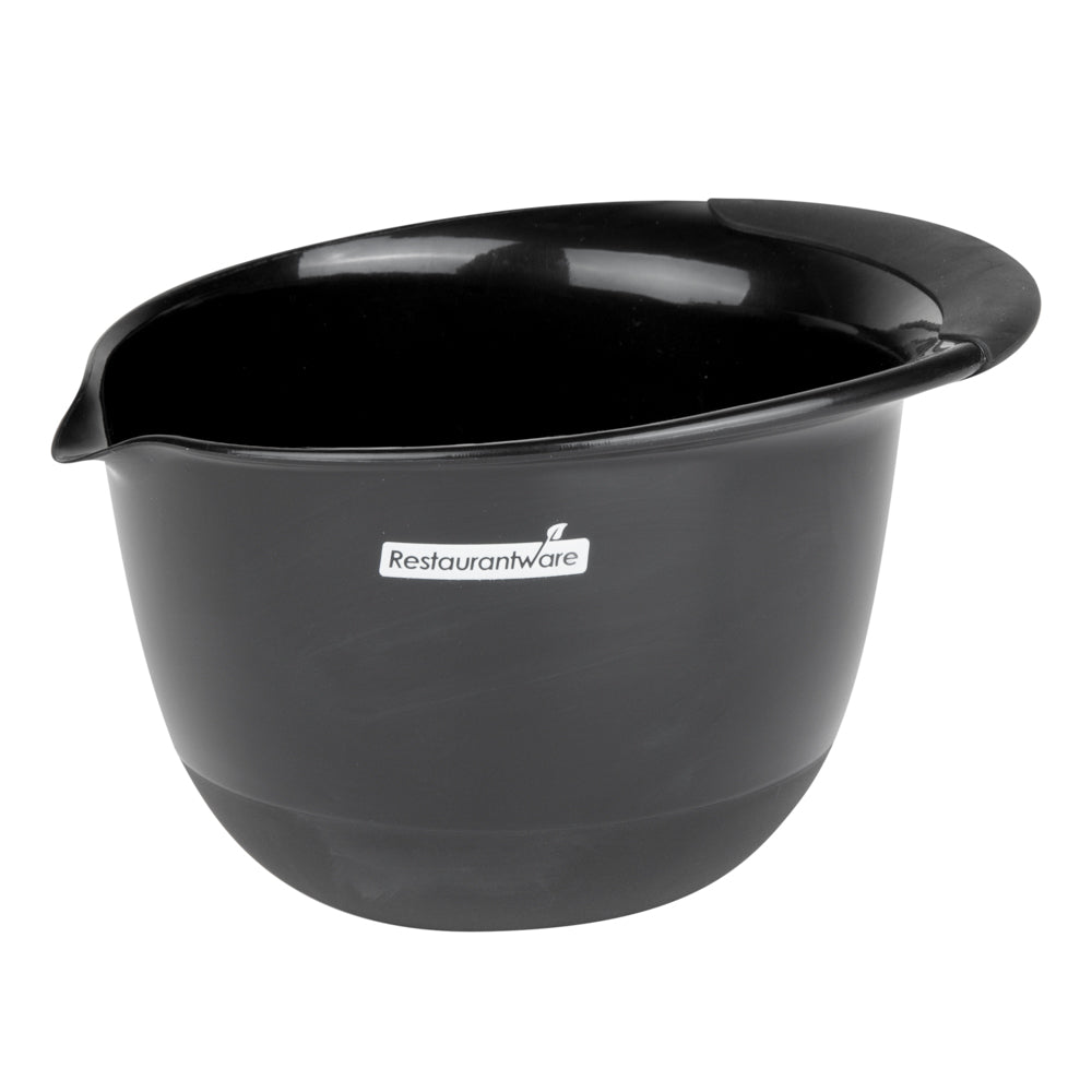 Comfy Grip Black Plastic 3-Piece Mixing Bowl Set - with Pour Spout - 1 count box