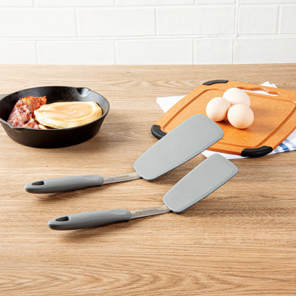 Comfy Grip Gray Silicone 2-Piece Solid Turner Set - 1 count box