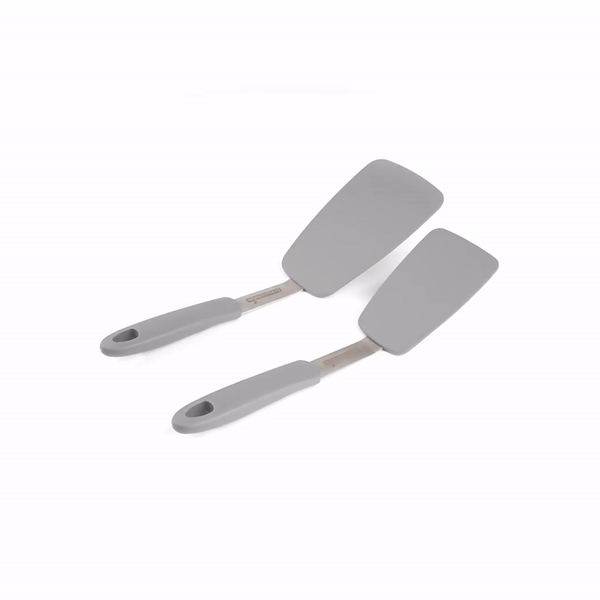 Comfy Grip Gray Silicone 2-Piece Solid Turner Set - 1 count box