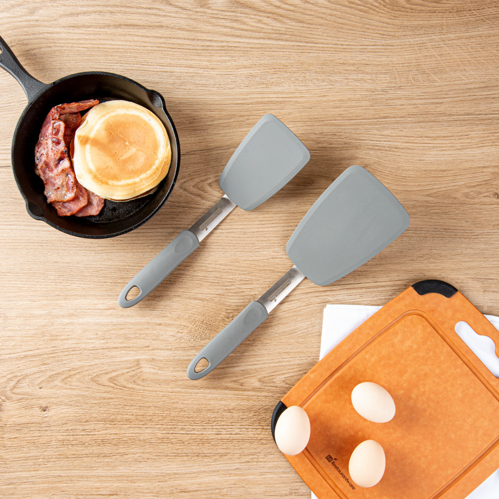 Comfy Grip Gray Silicone 2-Piece Solid Turner Set - 1 count box