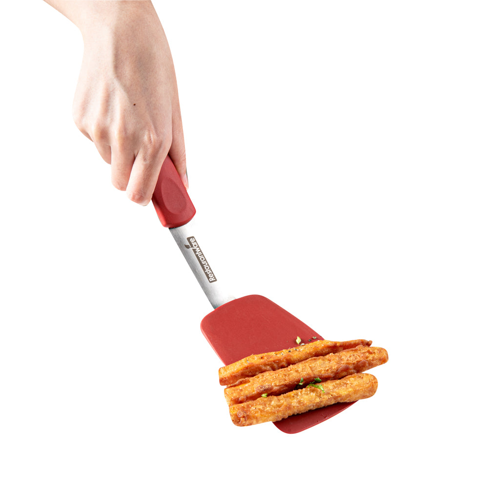 Comfy Grip Red Silicone 2-Piece Solid Turner Set - 1 count box