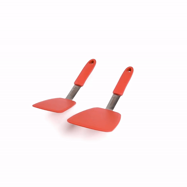 Comfy Grip Red Silicone 2-Piece Solid Turner Set - 1 count box