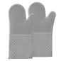 Comfy Grip Gray Silicone 2-Piece Oven Mitt Set - Heat-Resistant - 14" x 7 1/4" x 1 1/2" - 1 count box