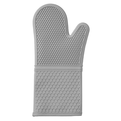Comfy Grip Gray Silicone 2-Piece Oven Mitt Set - Heat-Resistant - 14" x 7 1/4" x 1 1/2" - 1 count box