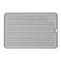 Comfy Grip Rectangle Gray Silicone Dish Drying Mat - 11 3/4" x 7 3/4" x 1/4" - 1 count box