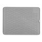 Comfy Grip Rectangle Gray Silicone Dish Drying Mat - 15 3/4" x 11 3/4" - 1 count box
